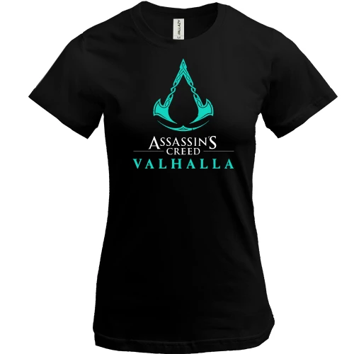 Женская футболка, Черный, Assassin's Creed Valhalla
