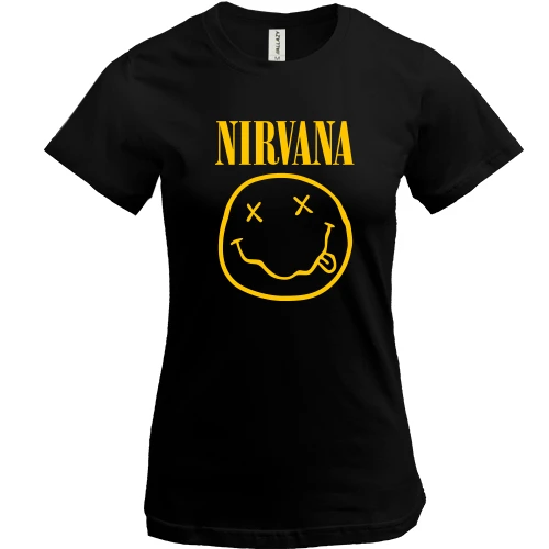 Жіноча футболка, Чорний, Nirvana