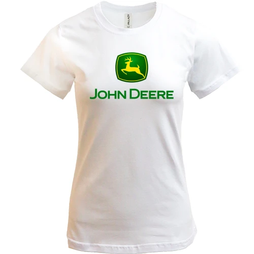 Женская футболка, Белый, John Deere