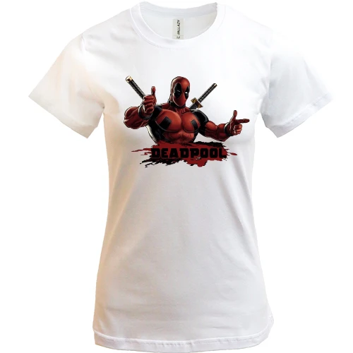 Женская футболка, Белый, DEADPOOL
