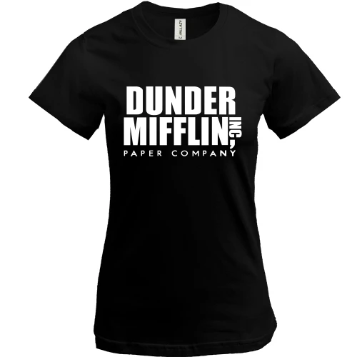 Женская футболка, Черный, The Office - Dunder Mifflin