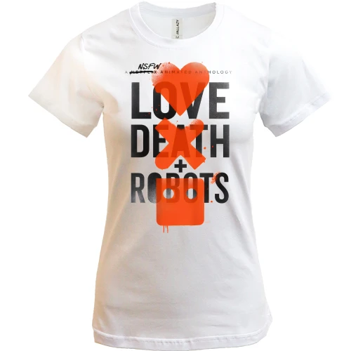Женская футболка, Белый, LOVE DEATH + ROBOTS