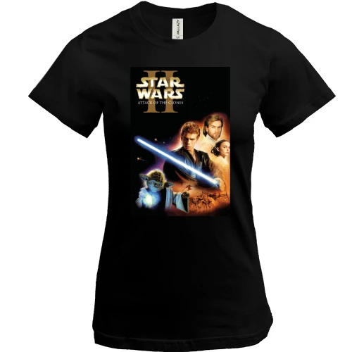 Женская футболка, Черный, Star Wars 2 poster