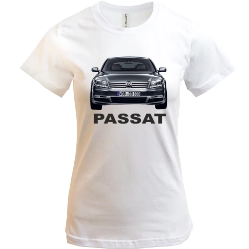 Женская футболка, Белый, Volkswagen Passat