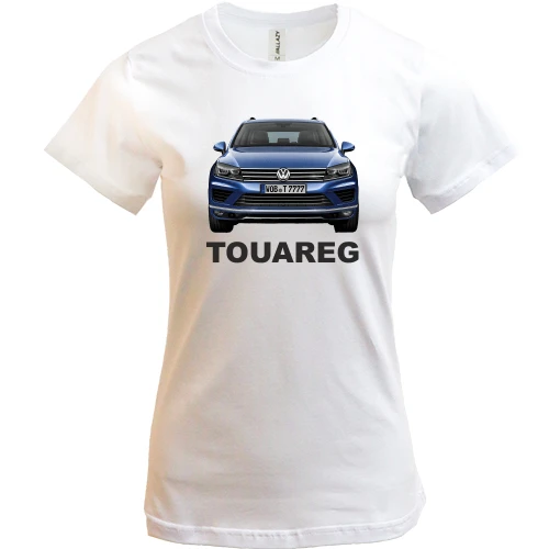 Женская футболка, Белый, Volkswagen Touareg