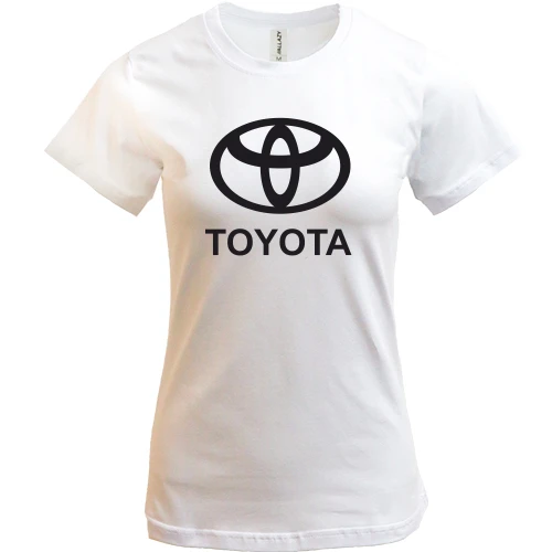 Женская футболка, Белый, Toyota (лого)