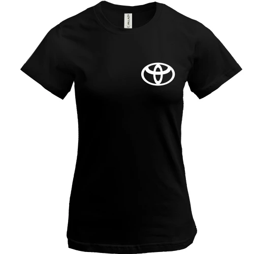 Женская футболка, Черный, Toyota (мини)