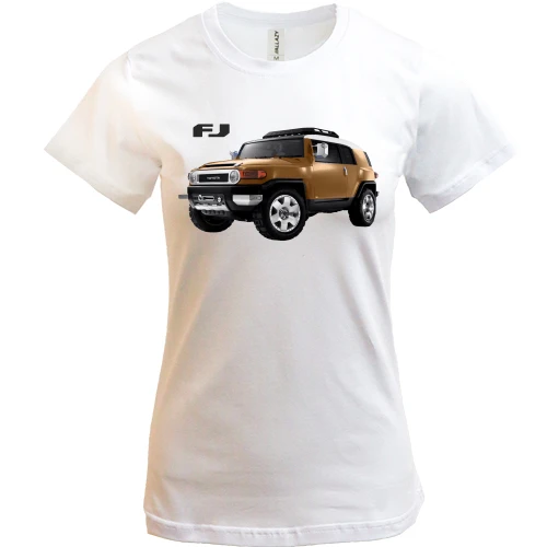 Женская футболка, Белый, Toyota FJ
