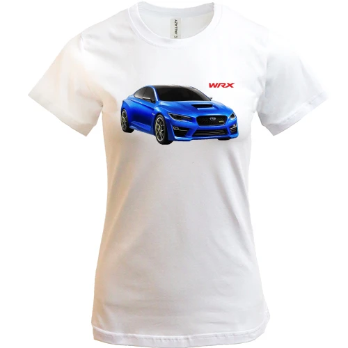 Женская футболка, Белый, SUBARU WRX