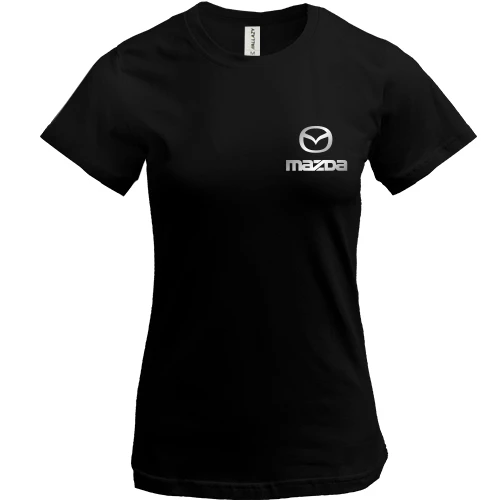 Женская футболка, Черный, Mazda (mini)