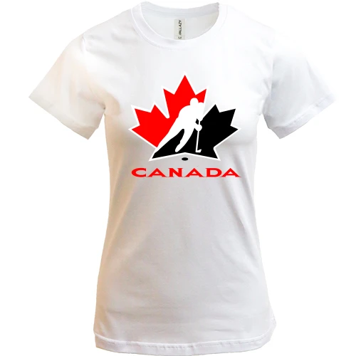 Женская футболка, Белый, Team Canada 2