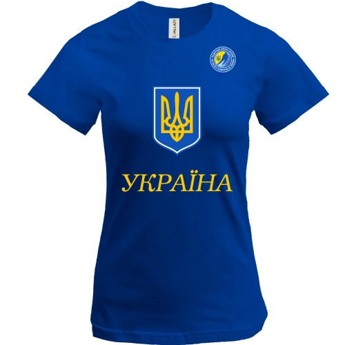 Жіноча футболка, синій, Збірна України з хокею