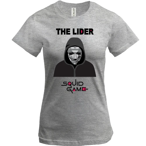Жіноча футболка, Сірий меланж, Squad Game - The Lider