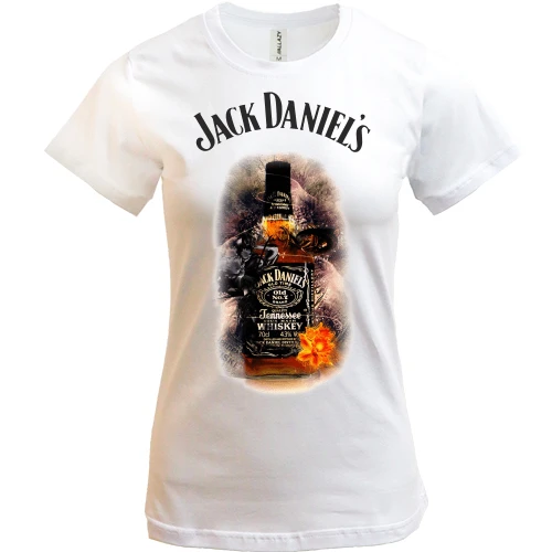 Жіноча футболка, Білий, Jack Daniels (2)