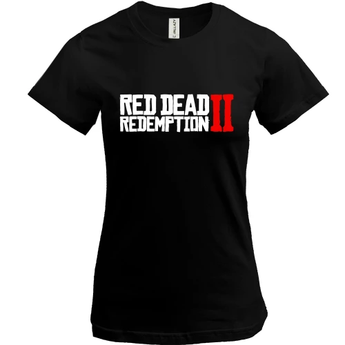 Женская футболка, Черный, Red Dead Redemption 2 (лого)