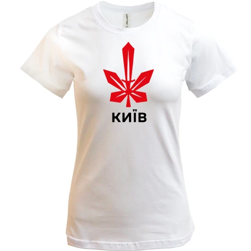 Женская футболка, Белый, Киевское сопротивление