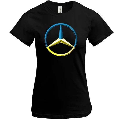 Женская футболка, Черный, Mercedes-Benz UA