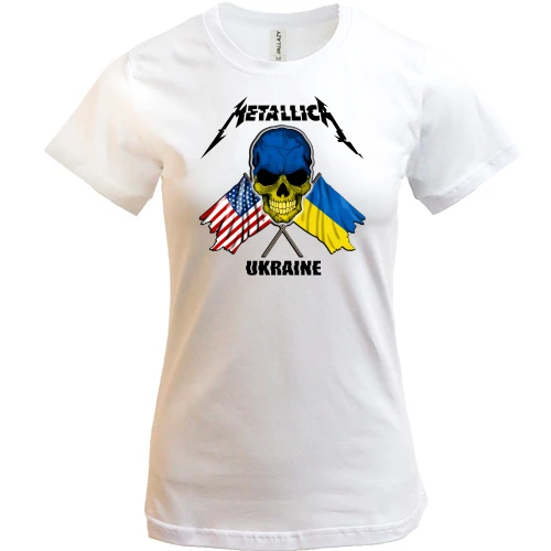 Женская футболка, Белый, Metallica Ukraine