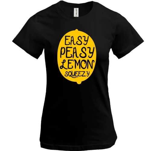 Женская футболка, Черный, Easy Peasy Lemon Squeezy