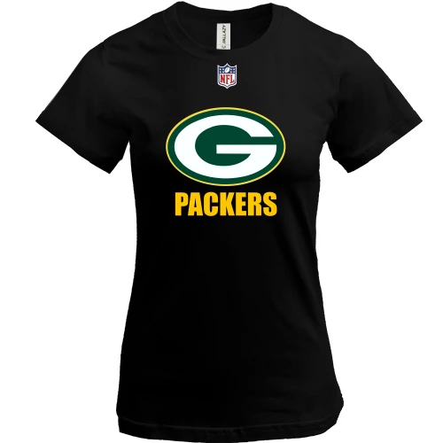Жіноча футболка, Чорний, Green Bay Packers
