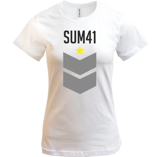 Женская футболка, Белый, Sum41
