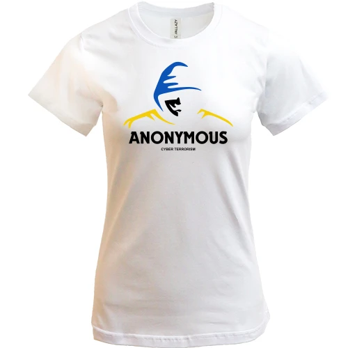Женская футболка, белый, Anonymous UA (2)