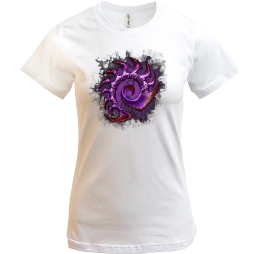 Женская футболка, Белый, Starcraft zerg logo