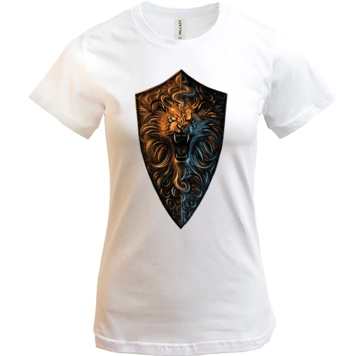 Женская футболка, Синий, Dark Souls (щит)