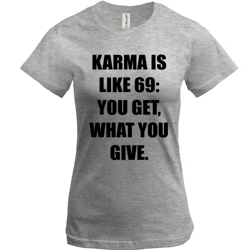 Женская футболка Karma