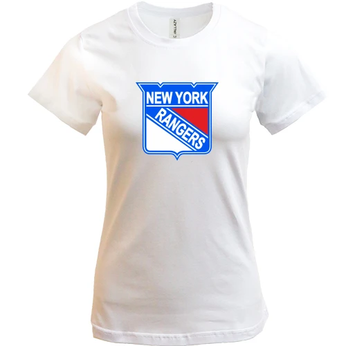 Женская футболка New York Rangers с эмблемой-щитом