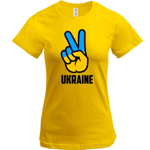 Жіноча футболка, Жовтий, Ukraine peace