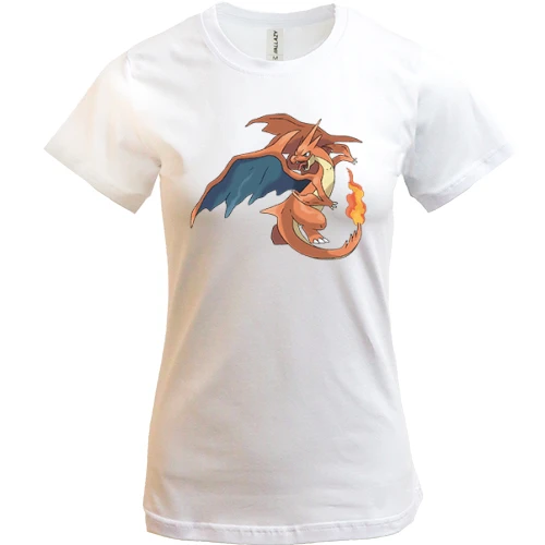 Женская футболка с покемоном Чаризард (Charizard)