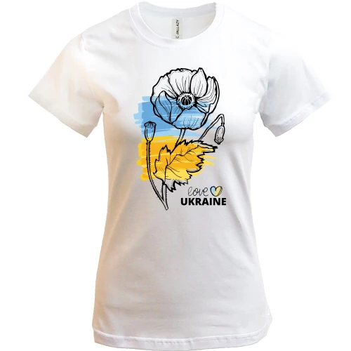 Жіноча футболка Love Ukraine (Квітка)