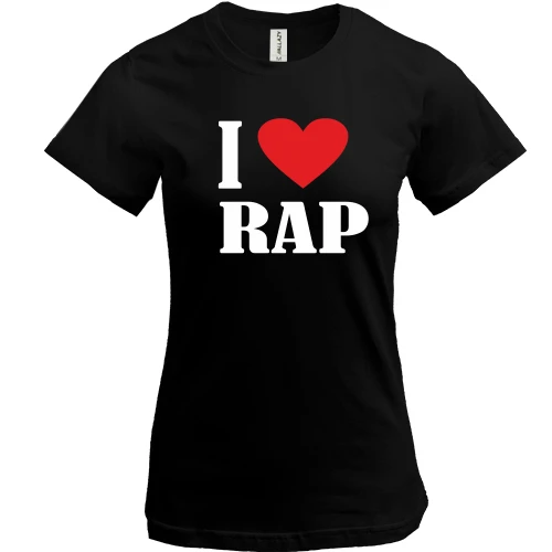 Жіноча футболка I love rap