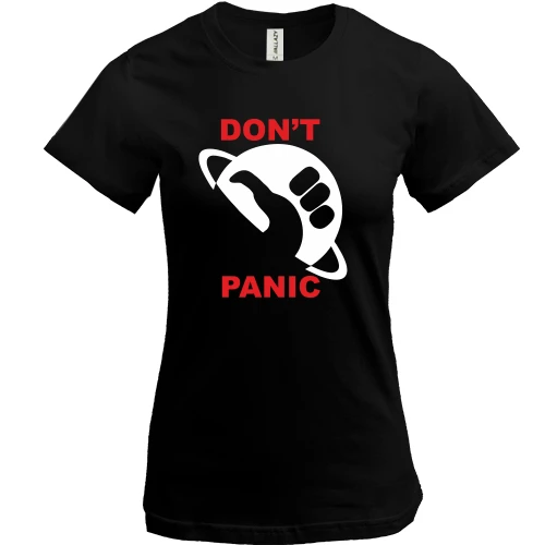 Женская футболка Dont panic
