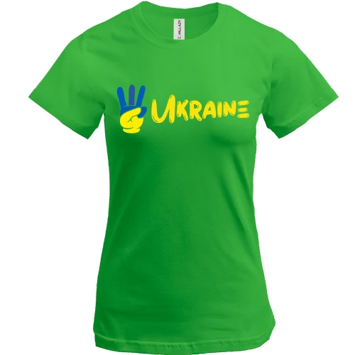 Жіноча футболка, Хакі, Свобода Україні