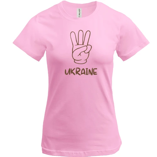 Жіноча футболка, Білий, Свобода Україні (2)