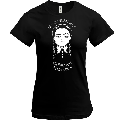 Женская футболка, Черный, I Will Stop Wearing Black