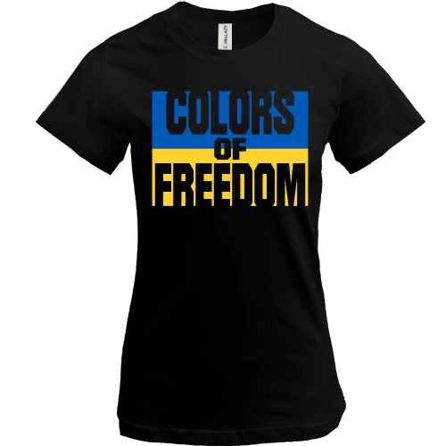 Женская футболка с принтом COLORS OF FREEDOM