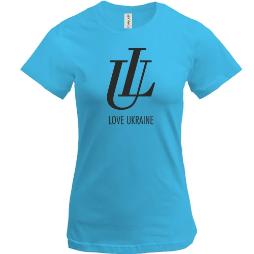 Женская футболка, Синий, LU "Love Ukraine"