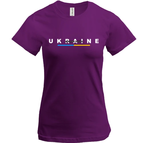 Жіноча футболка, Чорний, "Stand with Ukraine"