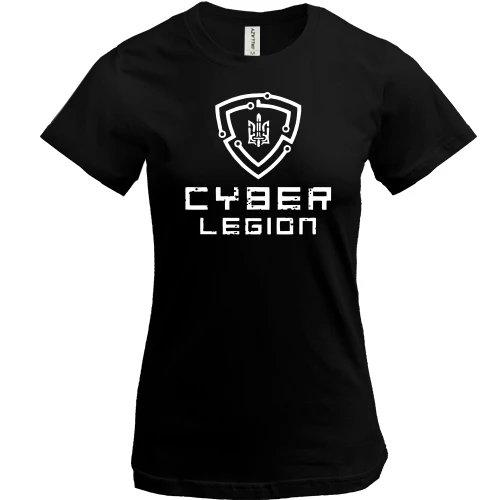 Жіноча футболка, Чорний, Cyber legion