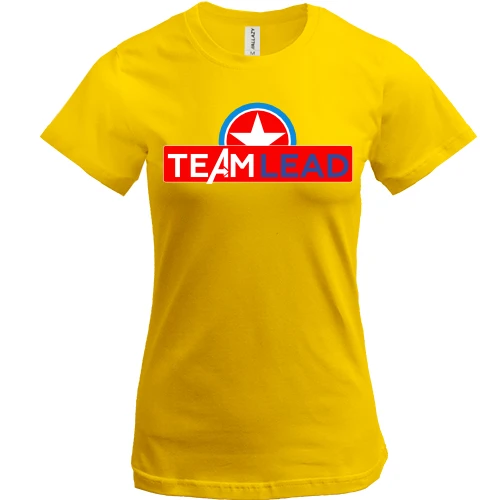 Жіноча футболка, Жовтий, "TeamLead"