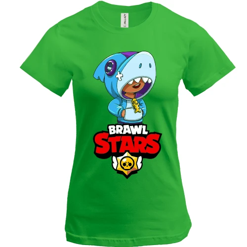 Женская футболка, Зеленый, с героем brawl stars