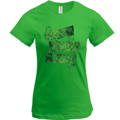Женская футболка, Зеленый, "Green"