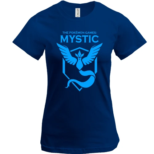Женская футболка, Синий, с покемоном "Mystic"