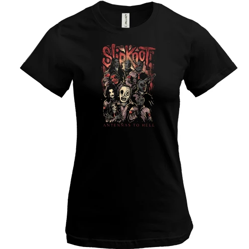 Женская футболка, Черный, "Slipknot - Antennas to Hell"
