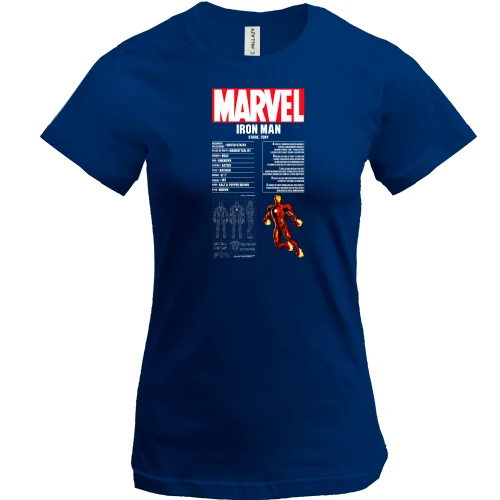 Жіноча футболка, Синій, "Marvel - Iron MAN"