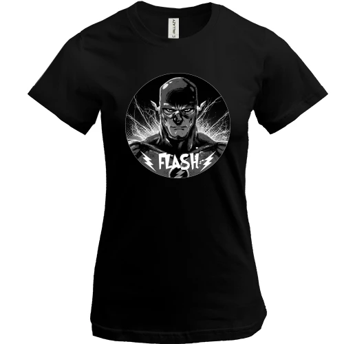 Жіноча футболка, Чорний, з Флешем "Flash old"