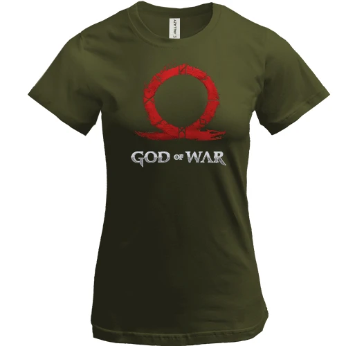 Женская футболка, Черный, с лого "God of War"